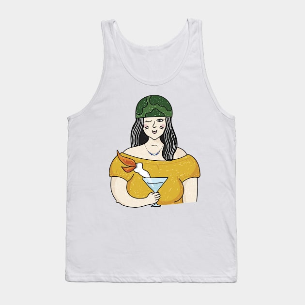 Ukrainian Girl with Molotov Cocktail Strong Women from Ukraine Tank Top by Ukraine Prints